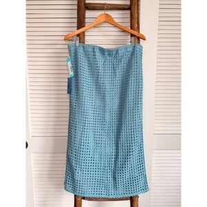 Market & Spruce Crochet Midi Skirt Large Blue NWT